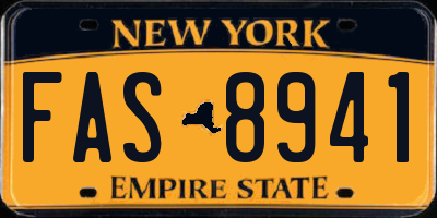 NY license plate FAS8941