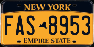 NY license plate FAS8953