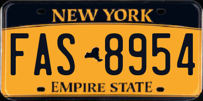 NY license plate FAS8954
