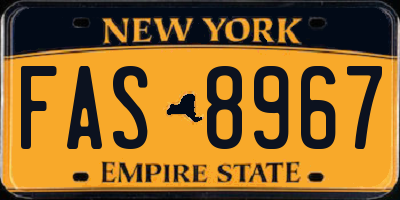 NY license plate FAS8967