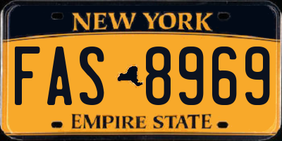 NY license plate FAS8969
