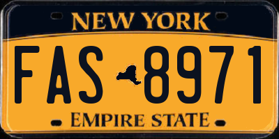 NY license plate FAS8971