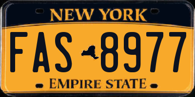 NY license plate FAS8977