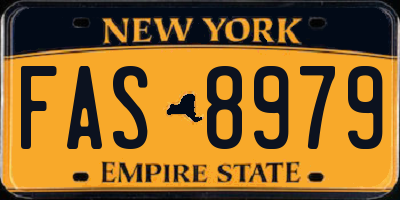 NY license plate FAS8979