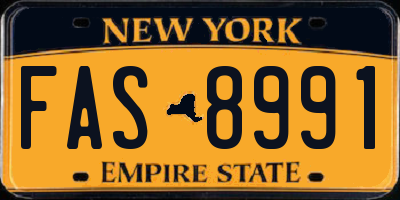 NY license plate FAS8991