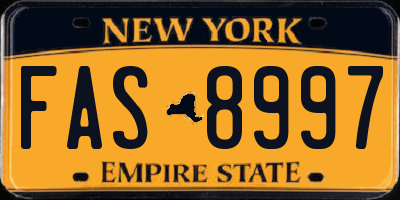 NY license plate FAS8997
