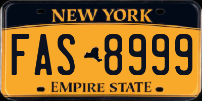 NY license plate FAS8999