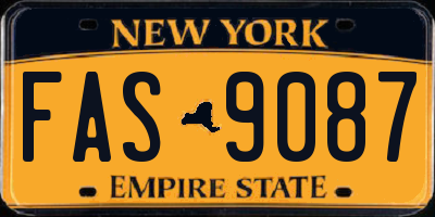 NY license plate FAS9087
