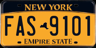 NY license plate FAS9101