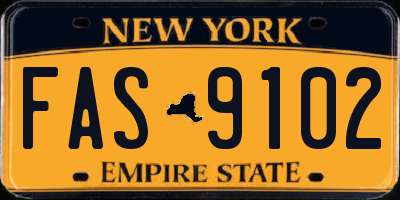 NY license plate FAS9102