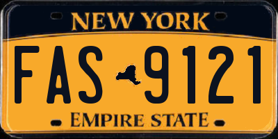 NY license plate FAS9121