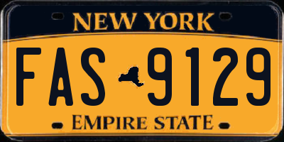 NY license plate FAS9129