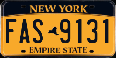 NY license plate FAS9131