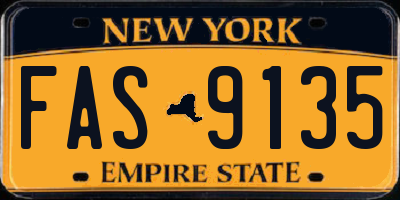 NY license plate FAS9135