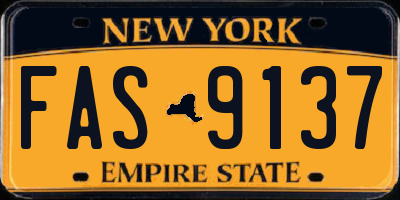 NY license plate FAS9137