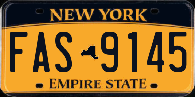 NY license plate FAS9145