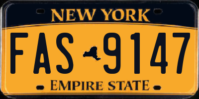 NY license plate FAS9147