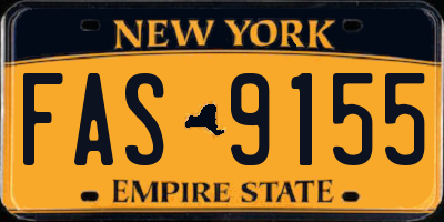 NY license plate FAS9155