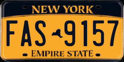 NY license plate FAS9157