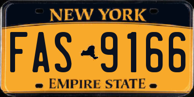 NY license plate FAS9166