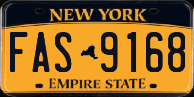 NY license plate FAS9168