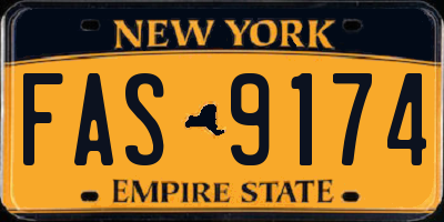 NY license plate FAS9174