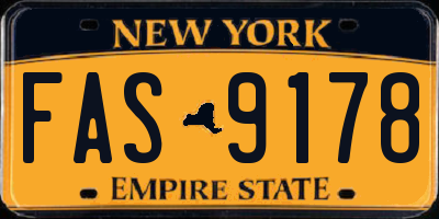 NY license plate FAS9178