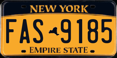 NY license plate FAS9185