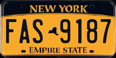 NY license plate FAS9187