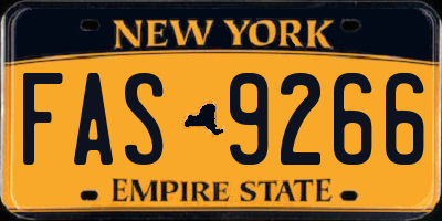 NY license plate FAS9266