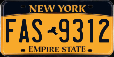 NY license plate FAS9312