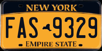 NY license plate FAS9329