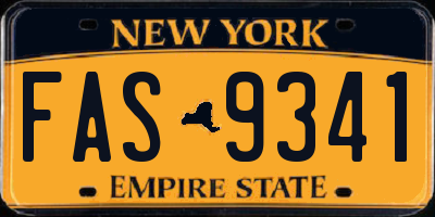 NY license plate FAS9341