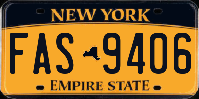 NY license plate FAS9406