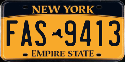 NY license plate FAS9413