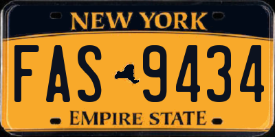 NY license plate FAS9434