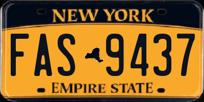 NY license plate FAS9437