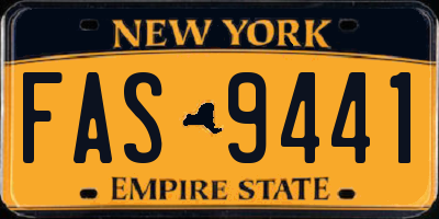 NY license plate FAS9441