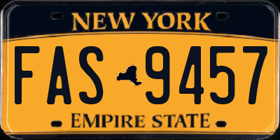 NY license plate FAS9457