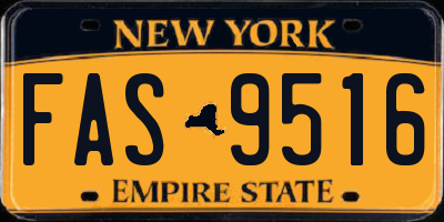 NY license plate FAS9516