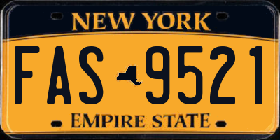 NY license plate FAS9521