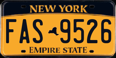 NY license plate FAS9526