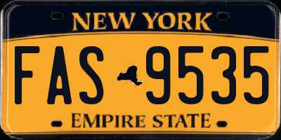NY license plate FAS9535