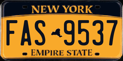 NY license plate FAS9537