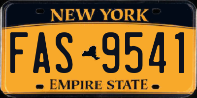 NY license plate FAS9541