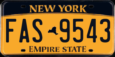NY license plate FAS9543