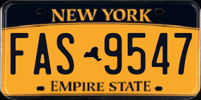 NY license plate FAS9547