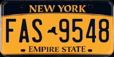 NY license plate FAS9548