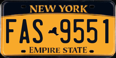 NY license plate FAS9551
