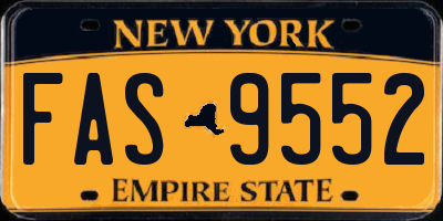 NY license plate FAS9552